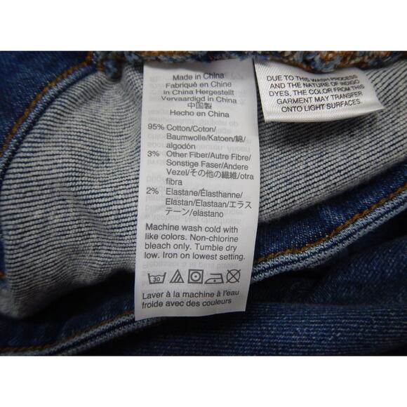 Madewell Cali Denim Boot Jeans Size 34P Blue Medium Wash Boot Cut Raw Hem - Picture 6 of 11